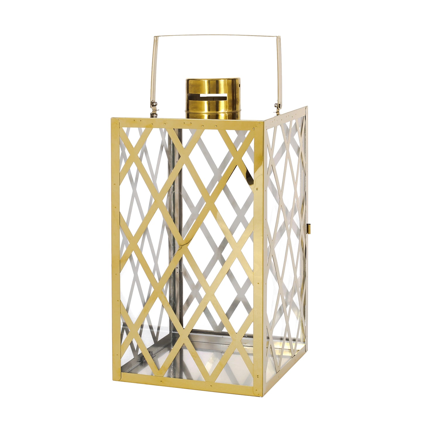 ANTON 18"H STAINLESS STEEL LANTERN