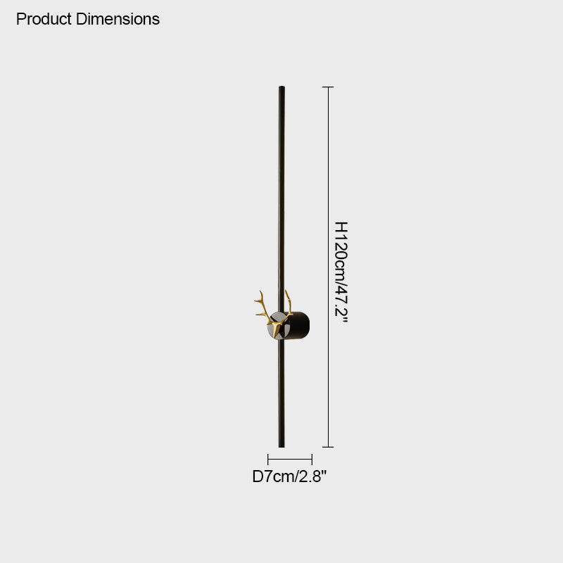 Diff Long Bar Wall Sconce with Antler -DF6019