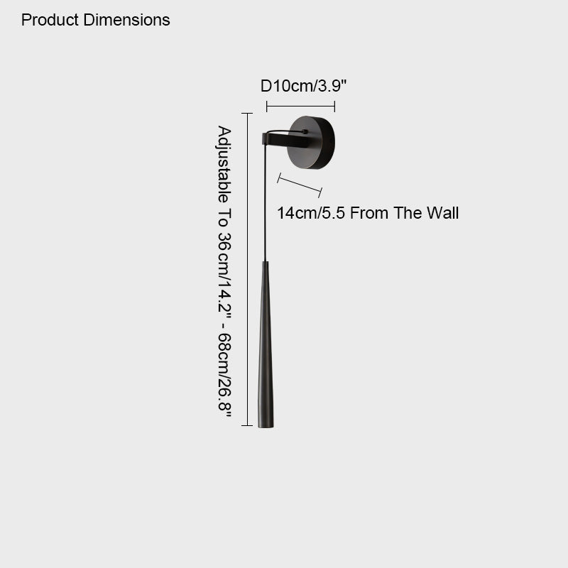 Diff Dimmable Hanging Cone Brass Wall Sconce-DF6093