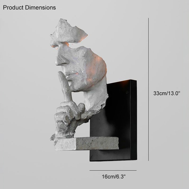 Diff Silence Gesture Sculptural Wall Sconce-DF6023
