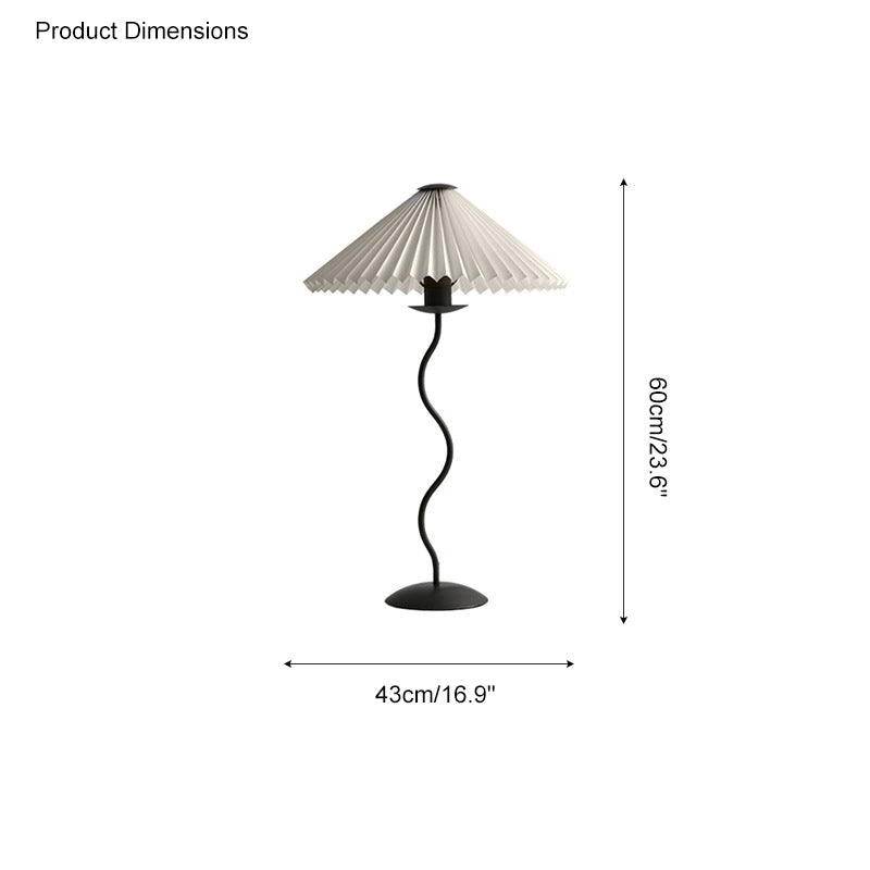 Diff Wavy Pleated Table Lamp-DF8001