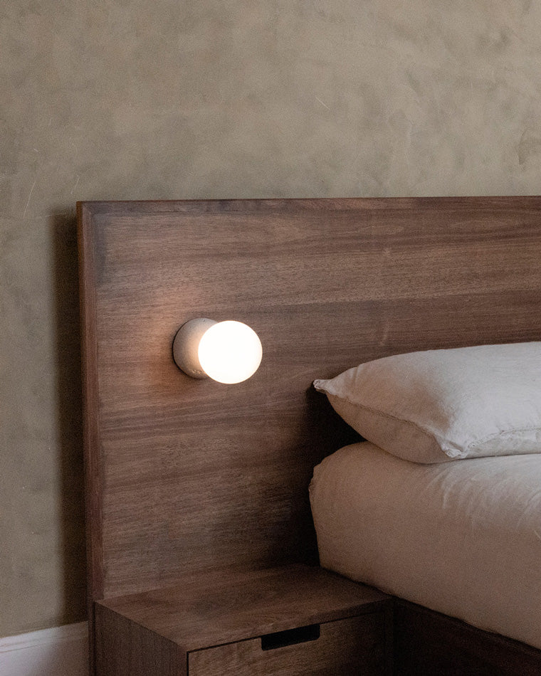 Diff White & Black Glass Globe Wall Sconce-DF6103