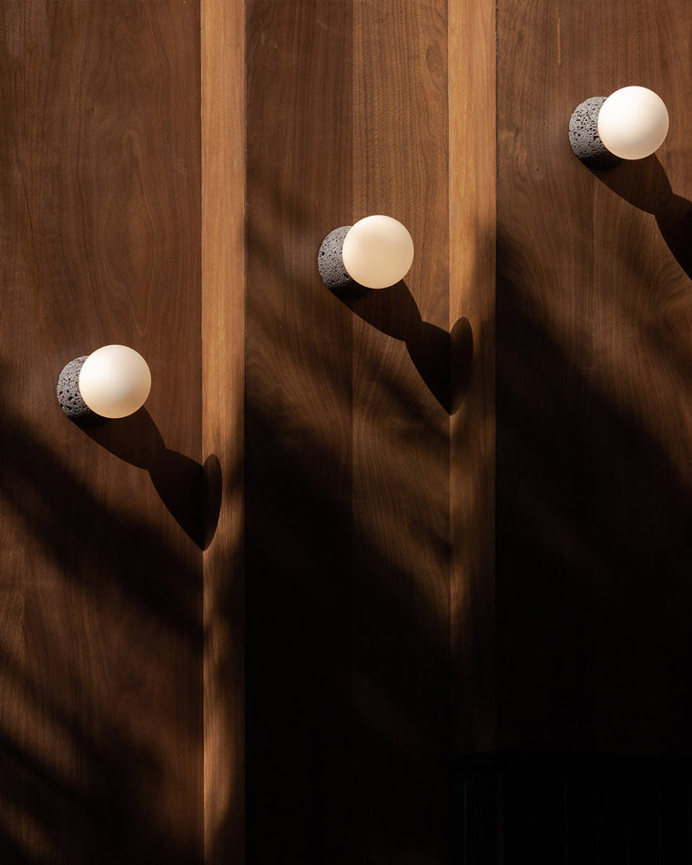 Diff White & Black Glass Globe Wall Sconce-DF6103