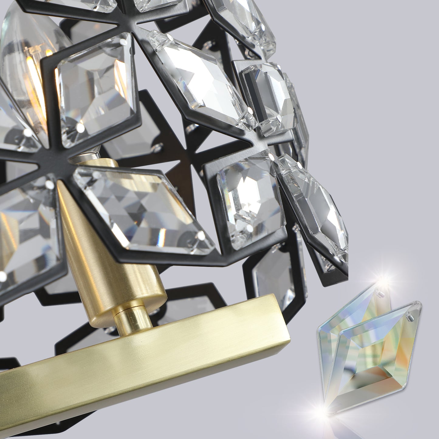 Modern Luxury Champagne Gold Oval Crystal ceiling chandelier -DG2034