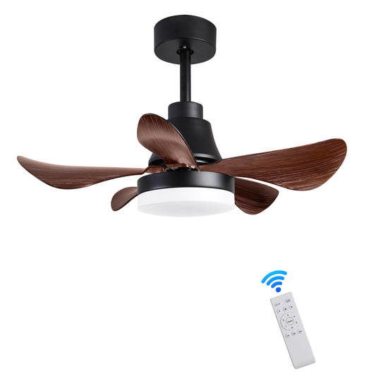 28 lnch Ceiling Fan with Lights Remote Control, Small Ceiling Fan Flush Mount
