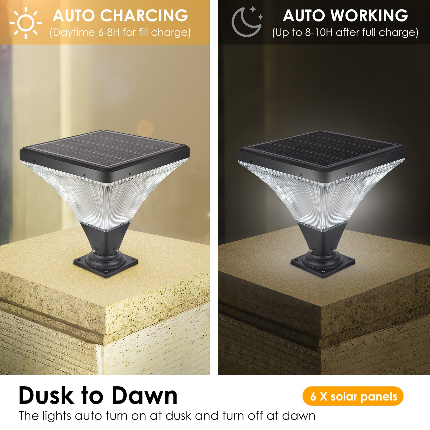 Solar Street Lamp Cap with Base-DG2059