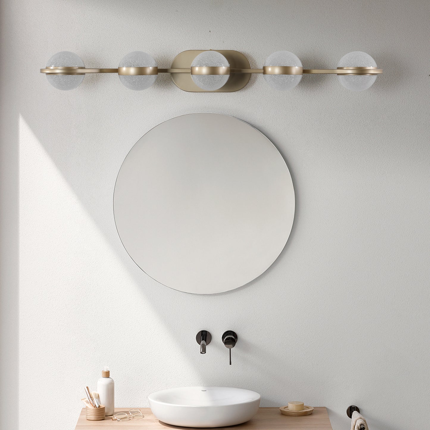 Modern Minimalist LED 5 Bulb Bathroom Vanity Light-DG2039