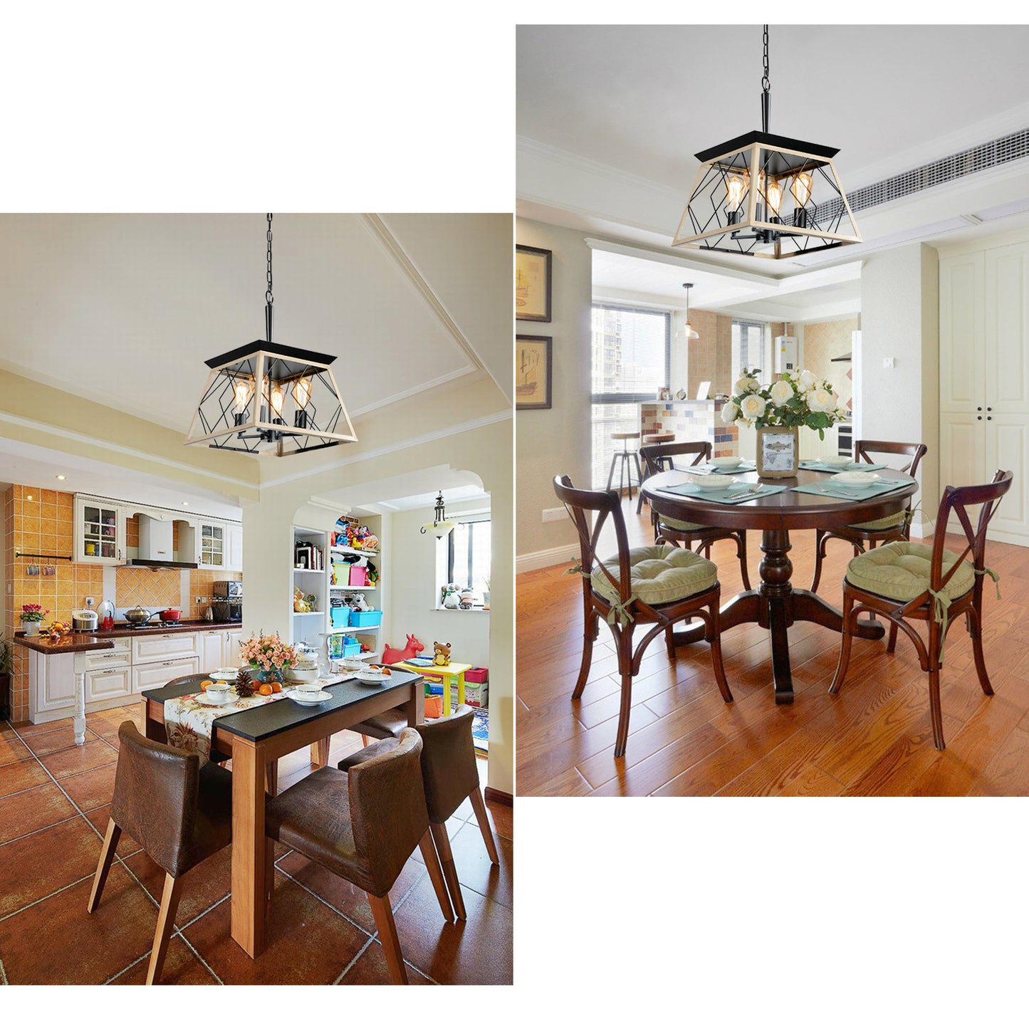 4-Light Farmhouse Chandeliers -DG2002