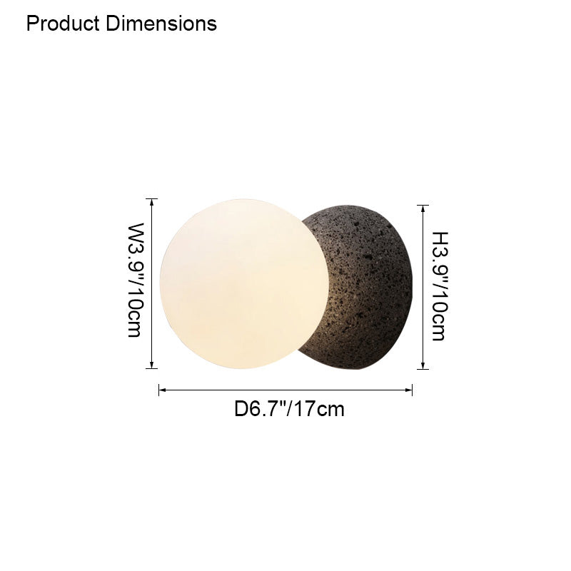 Diff White & Black Glass Globe Wall Sconce-DF6103