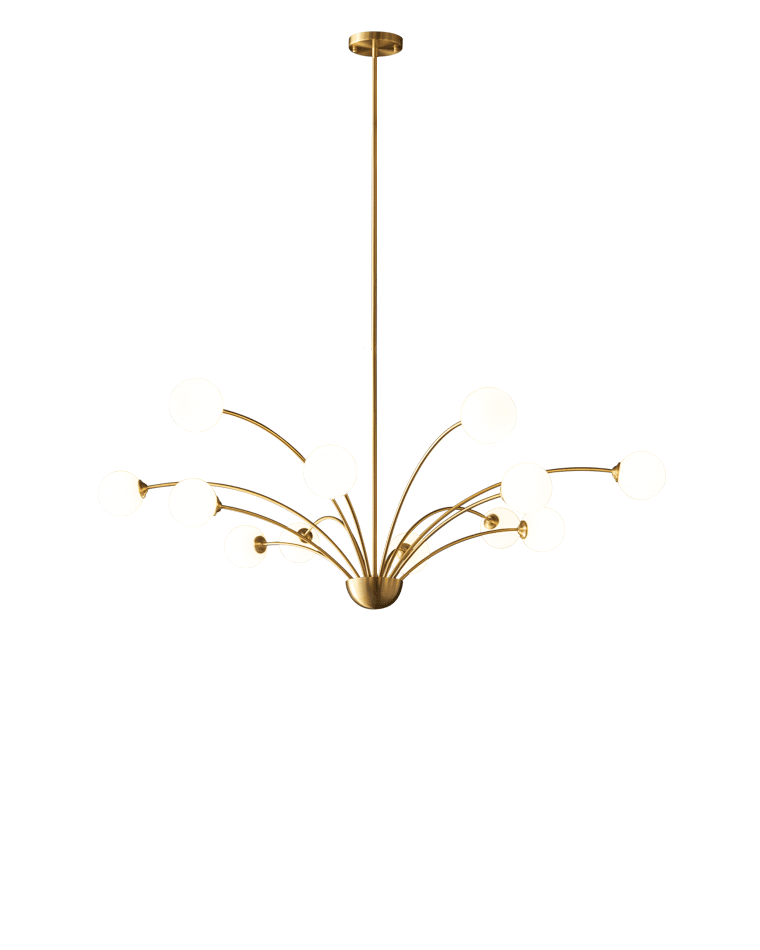 Diff Milk Glass Globe Arm Chandelier-DF2176