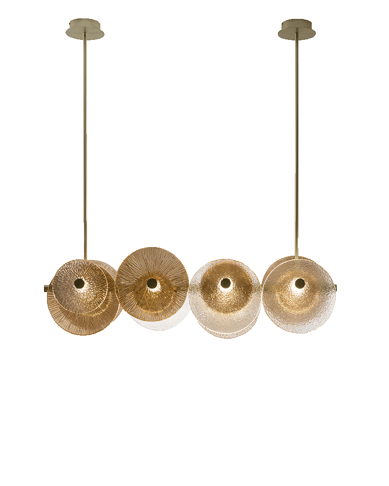 Diff Textured Glass Disc Chandelier-DF2194