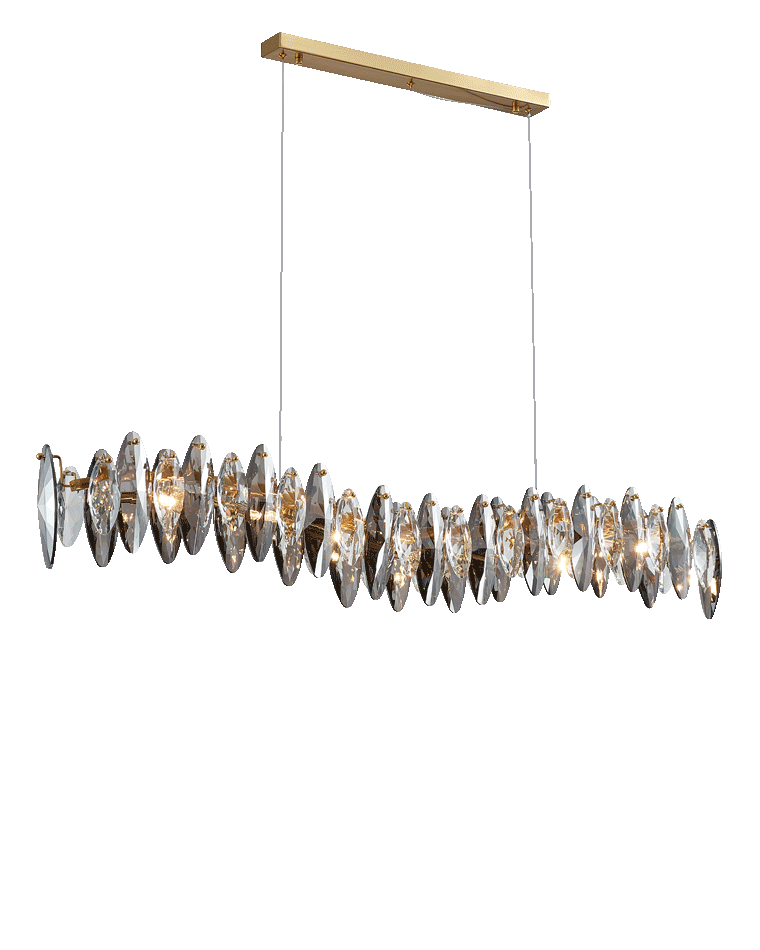 Diff Smoked Crystal Linear Chandelier-DF2188