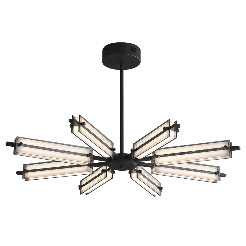 Diff Hammered Glass Black Chandelier-DF2236下架