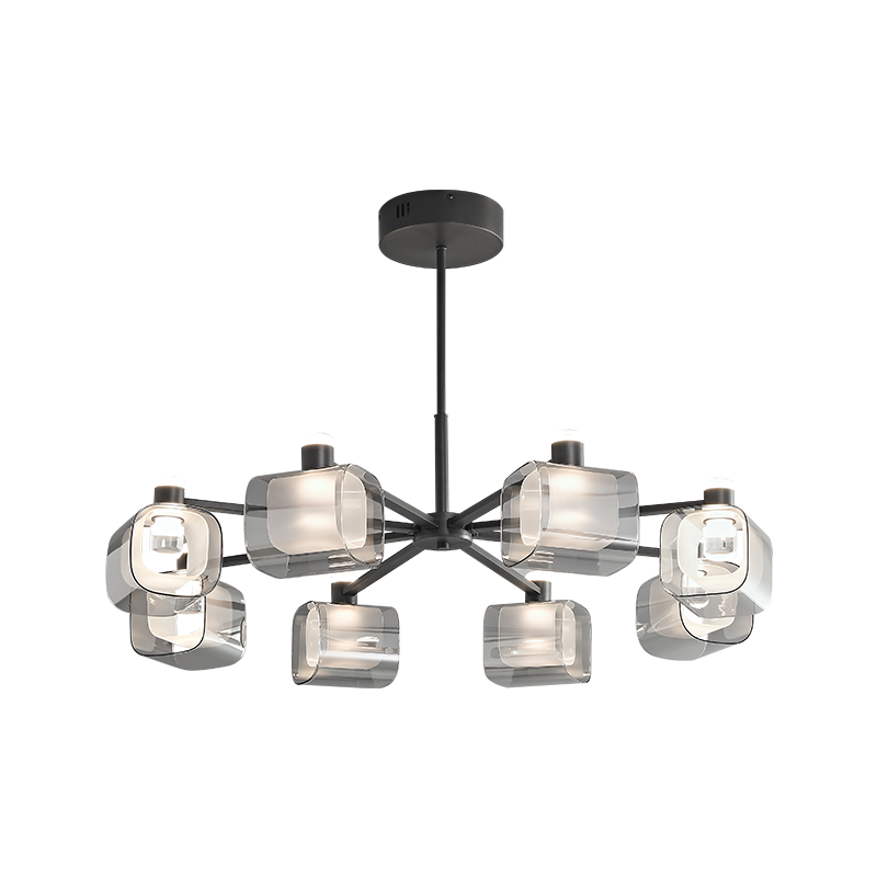 Diff Hollow Rectangular Glass Chandelier-DF2223
