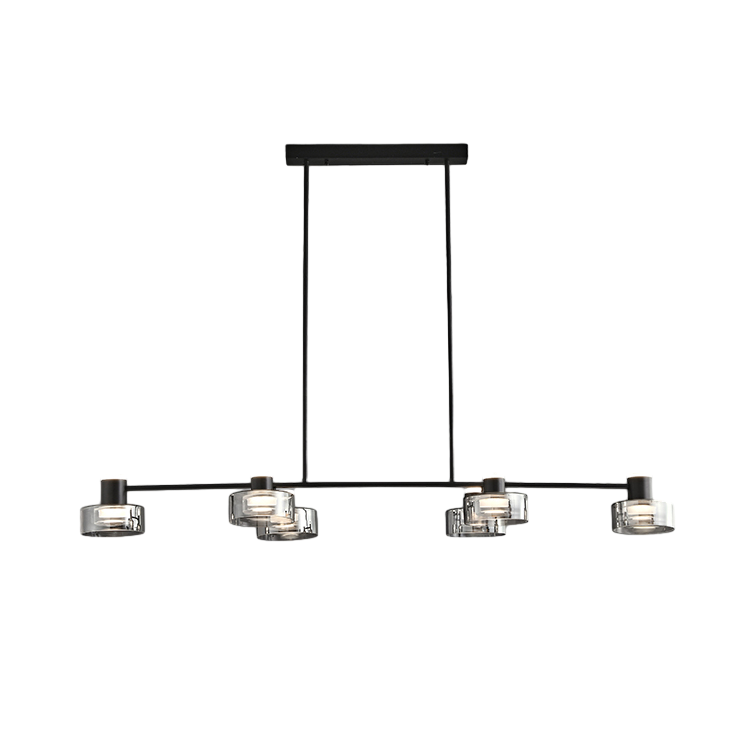 Diff Black Brass Linear Chandelier-DF2232
