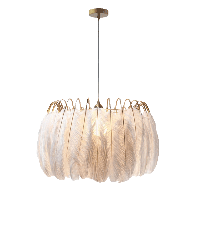 Diff Feather Round Chandelier-DF2215