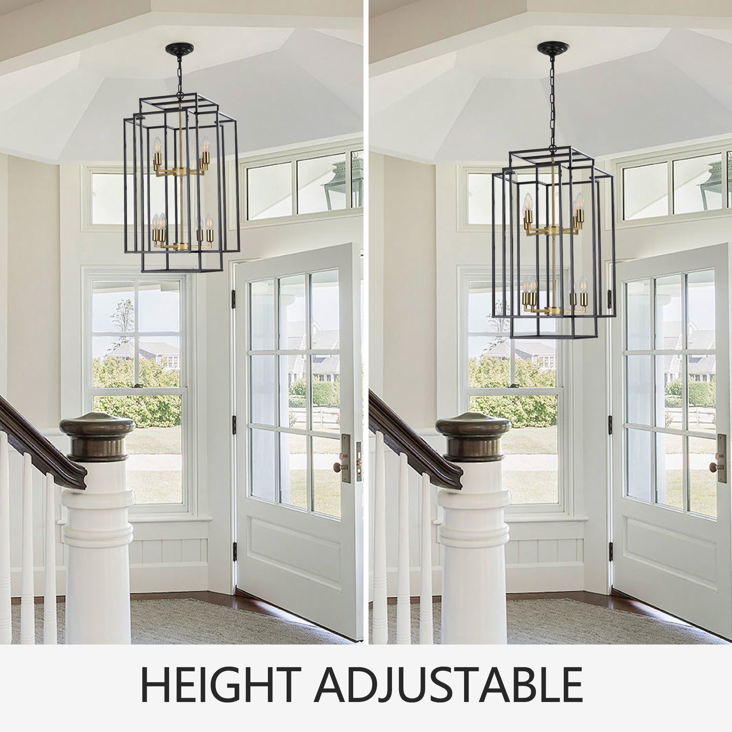 8-Lights Lantern Tiered Pendant Light -DG2008