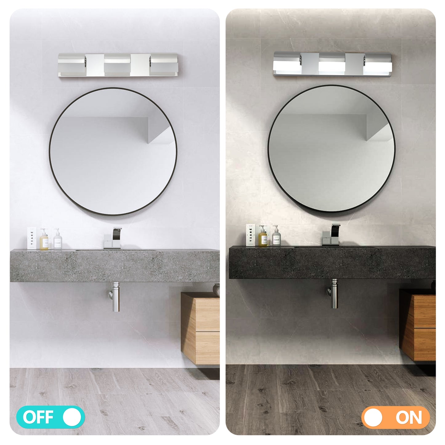 3-Light LED Vanity Lights Over Mirror Bath Wall Lighting-DG2010