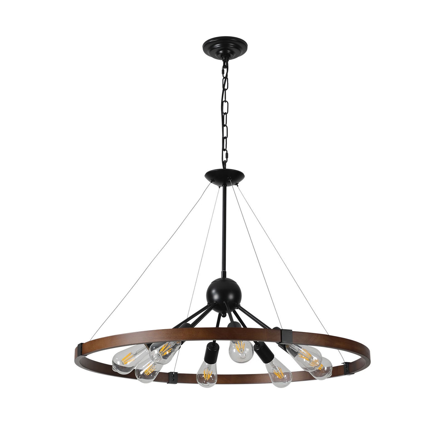 8-Light Retro Farmhouse Chandelier-DG2050
