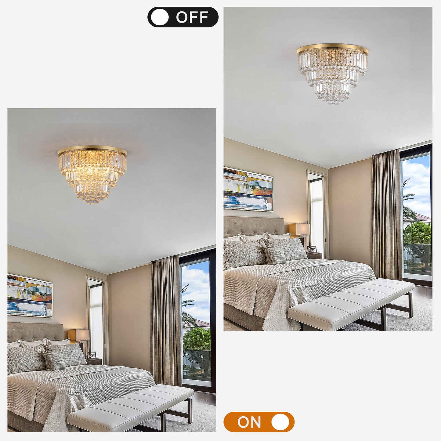 Large gold luxury modern style crystal lights-DG2019