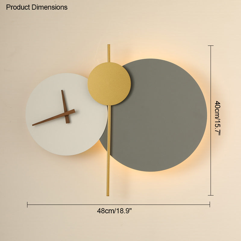 Diff Sculptural Wall Clock with Led Light-DF6089