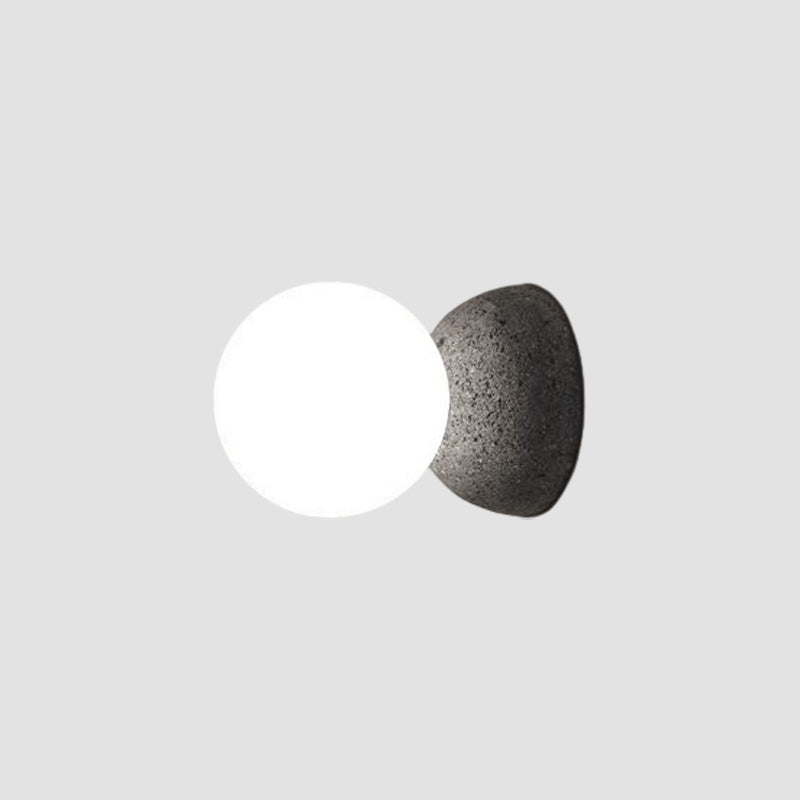 Diff White & Black Glass Globe Wall Sconce-DF6103