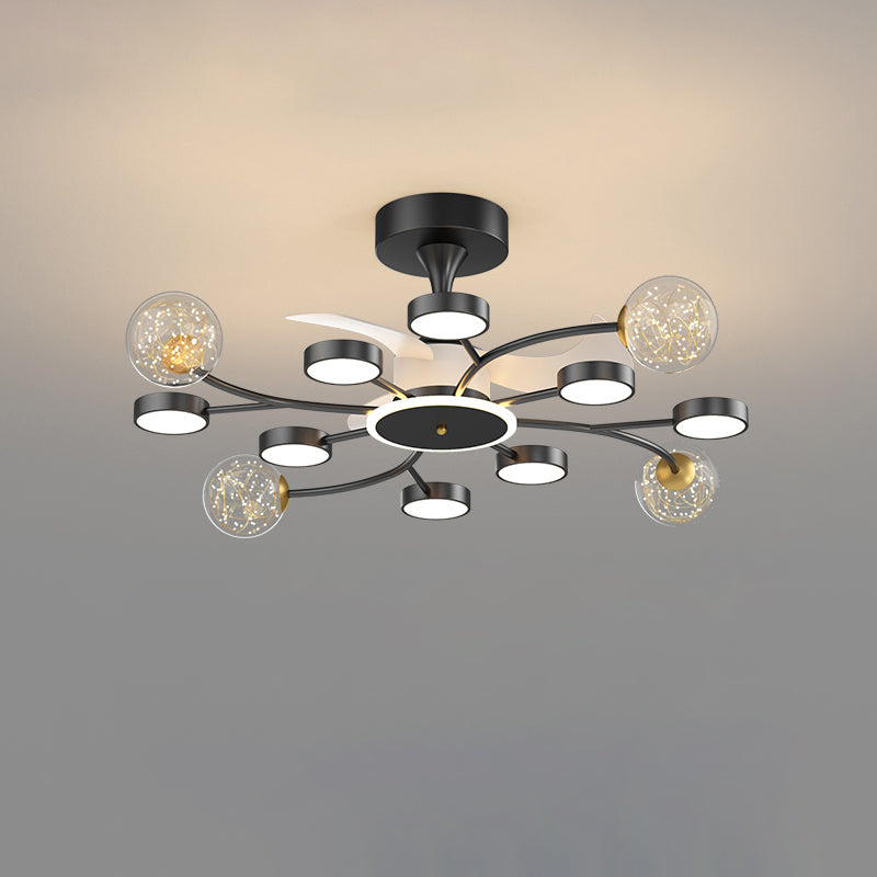 Diff Invisible Ceiling Fan Chandelier with Remote-DF5046