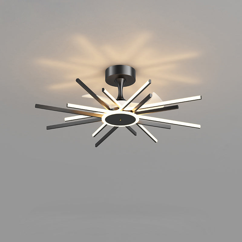 Diff Remote Ceiling Fan Chandelier with Dimmable Light-DF5047