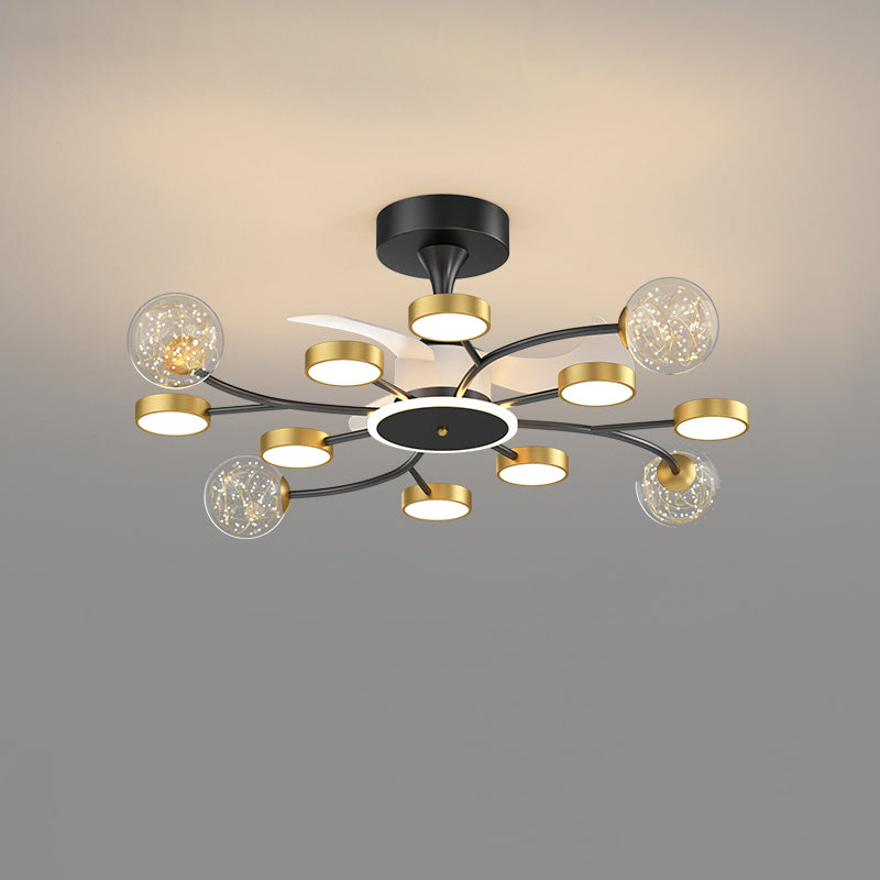 Diff Invisible Ceiling Fan Chandelier with Remote-DF5046