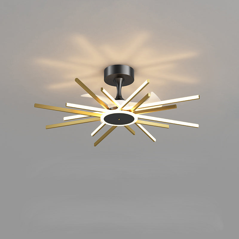 Diff Remote Ceiling Fan Chandelier with Dimmable Light-DF5047