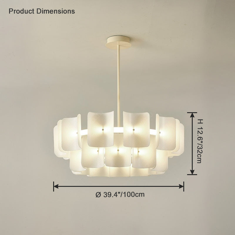 Diff White Tiered Acrylic Chandelier-DF2314
