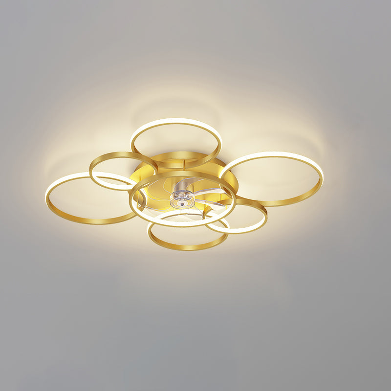 Diff Low Profile Ceiling Fan Chandelier with Remote-DF5050