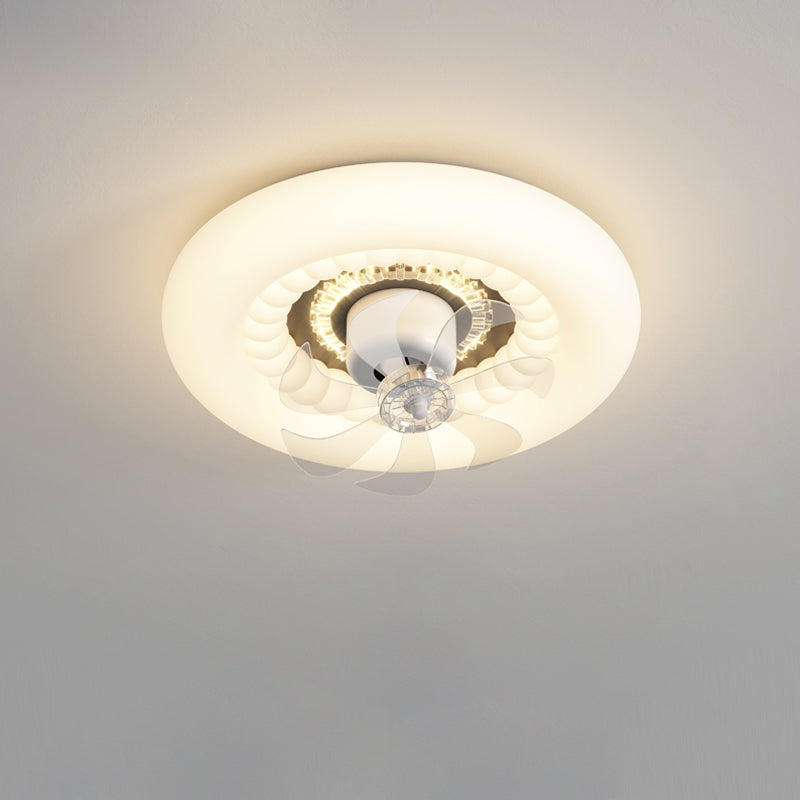 Diff Oscillating Small Low Profile Flush Mount Ceiling Fan with Remote-DF5062