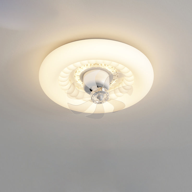 Diff Oscillating Small Low Profile Flush Mount Ceiling Fan with Remote-DF5062