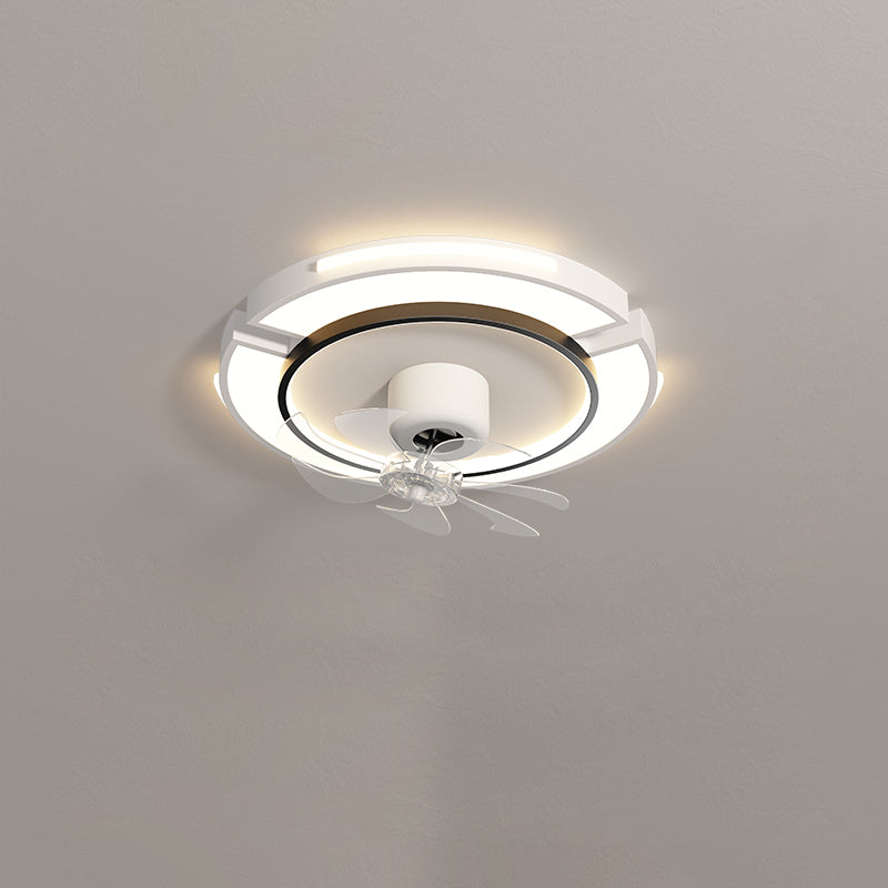 Diff Low Profile Flush Mount Ceiling Fan with Dimmable Light-DF5061