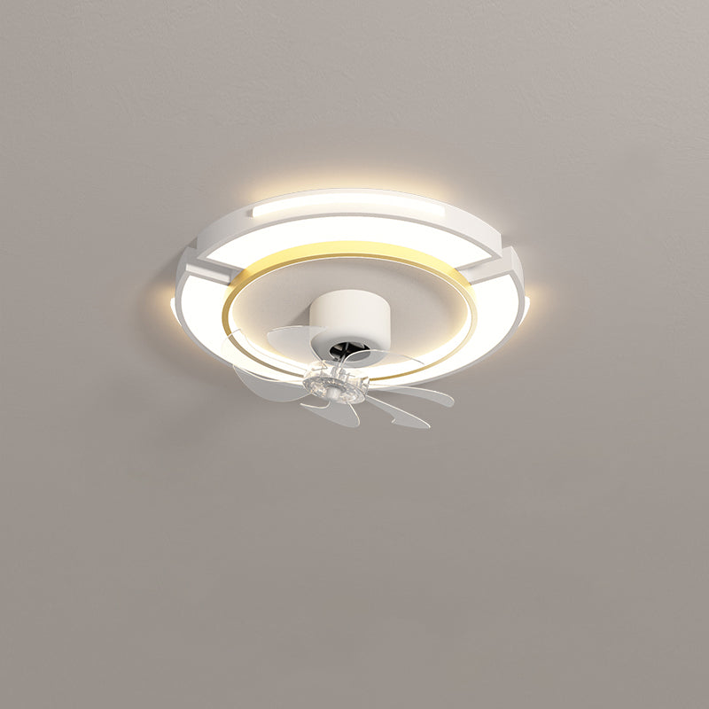 Diff Low Profile Flush Mount Ceiling Fan with Dimmable Light-DF5061