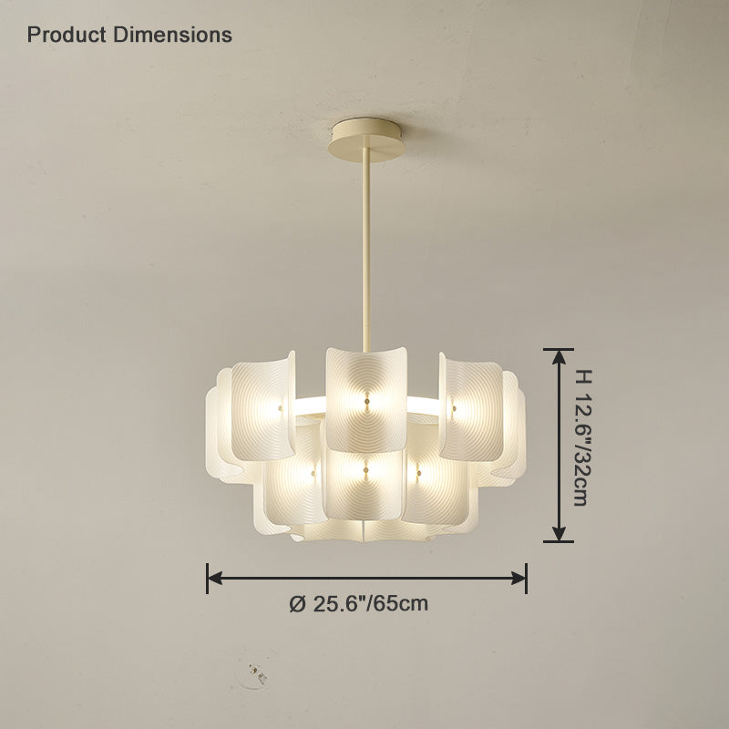 Diff White Tiered Acrylic Chandelier-DF2314