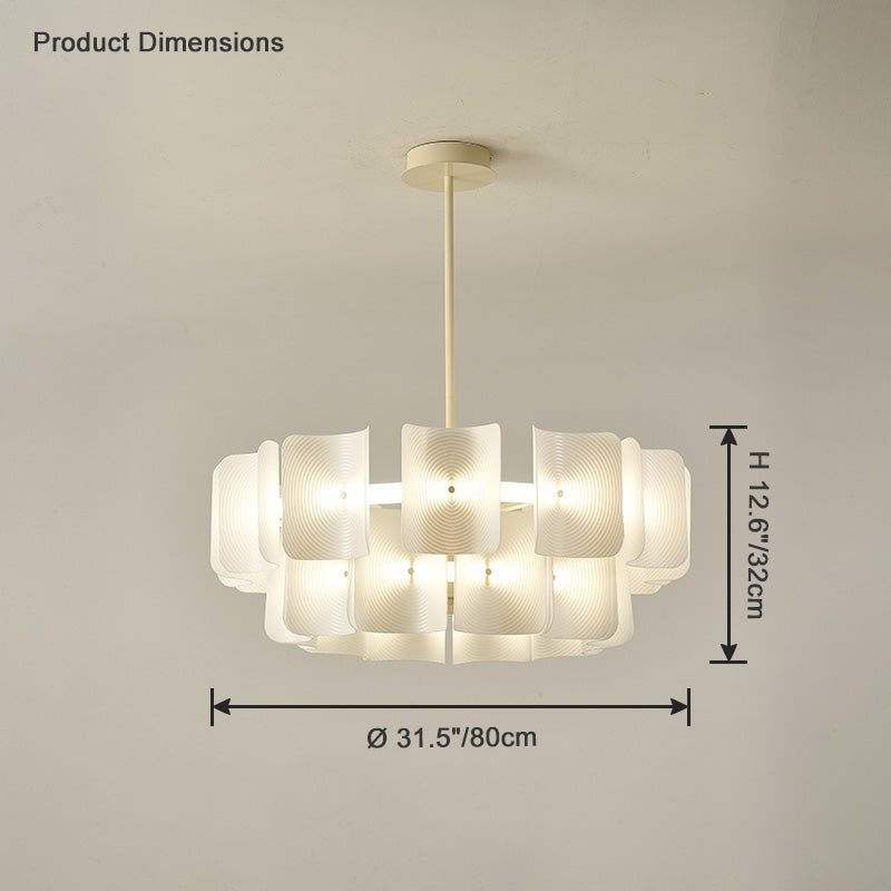 Diff White Tiered Acrylic Chandelier-DF2314
