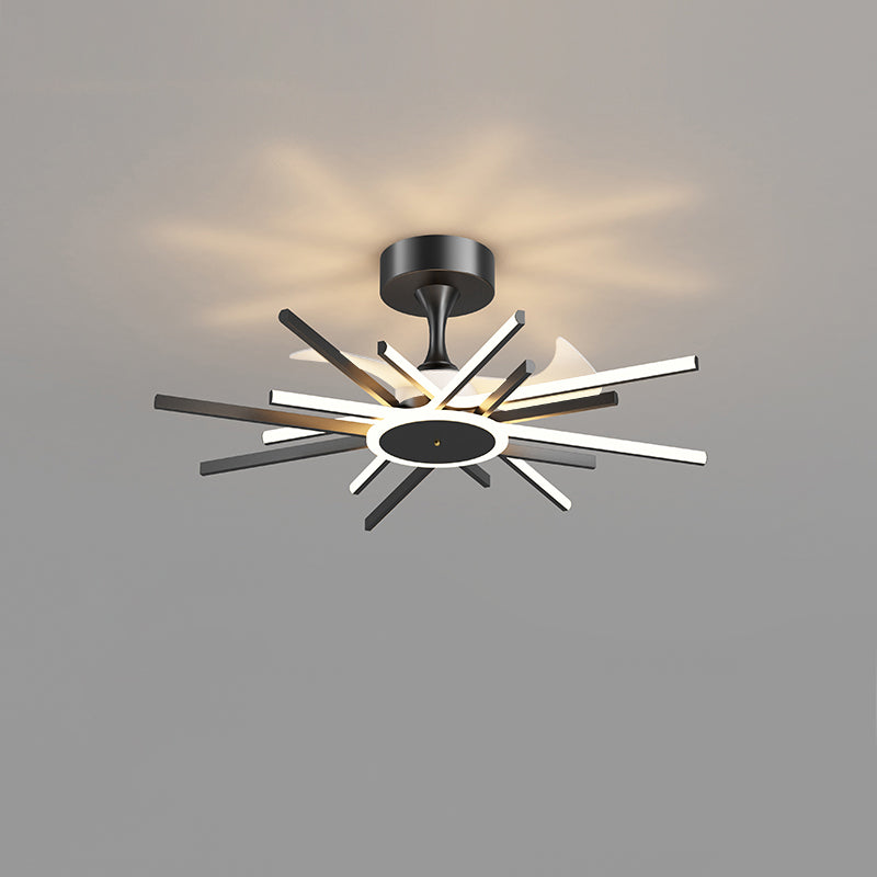 Diff Remote Ceiling Fan Chandelier with Dimmable Light-DF5047