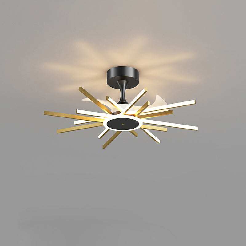 Diff Remote Ceiling Fan Chandelier with Dimmable Light-DF5047