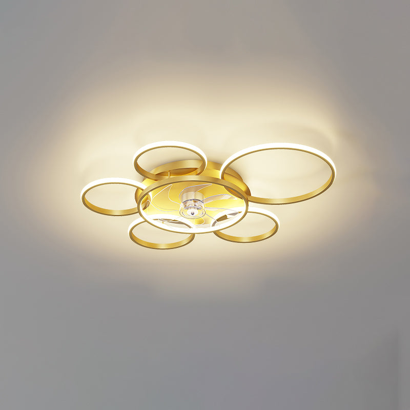 Diff Low Profile Ceiling Fan Chandelier with Remote-DF5050