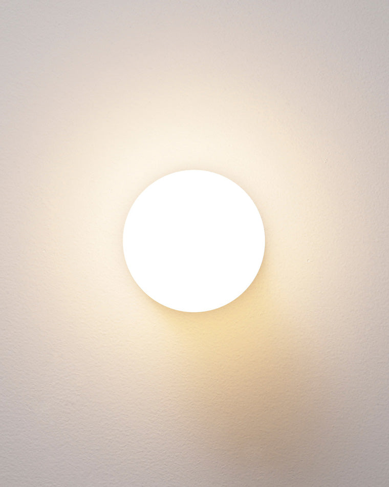 Diff White & Black Glass Globe Wall Sconce-DF6103