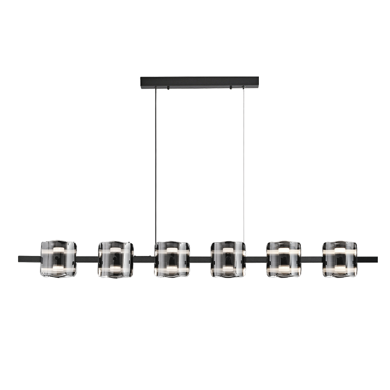 Diff Glass Brass Linear Chandelier-DF2219A