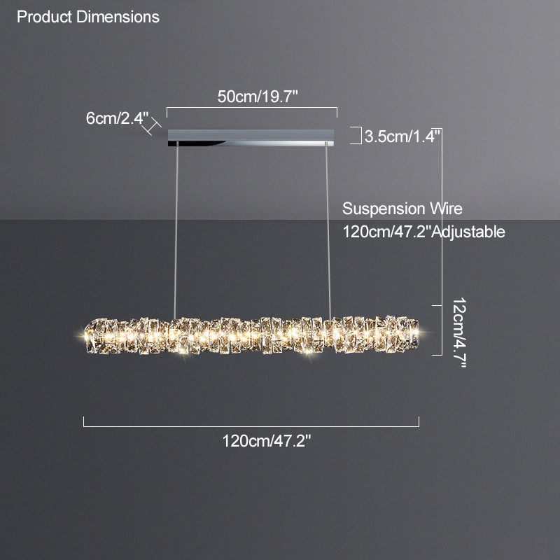 Diff Twist Linear Crystal Chandelier-DF2193