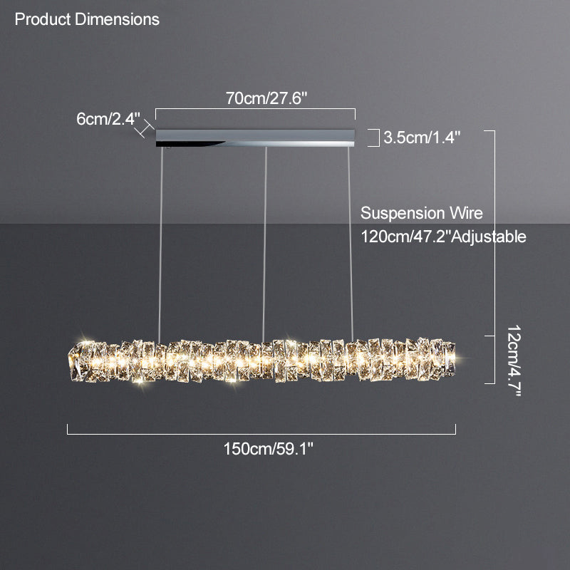 Diff Twist Linear Crystal Chandelier-DF2193