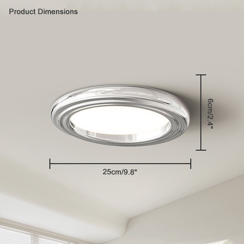 Diff Dimmable Round Flat Chrome Ceiling Light-DF1064