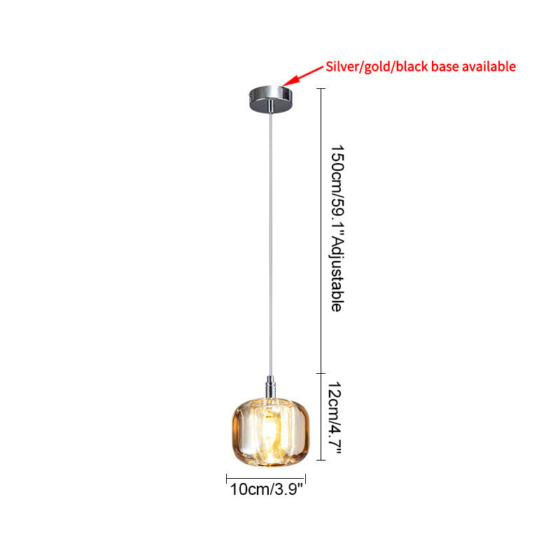 Diff Colored Glass Multi Pendant Chandelier-DF2111