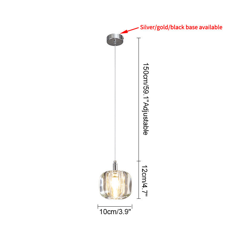 Diff Colored Glass Multi Pendant Chandelier-DF2111