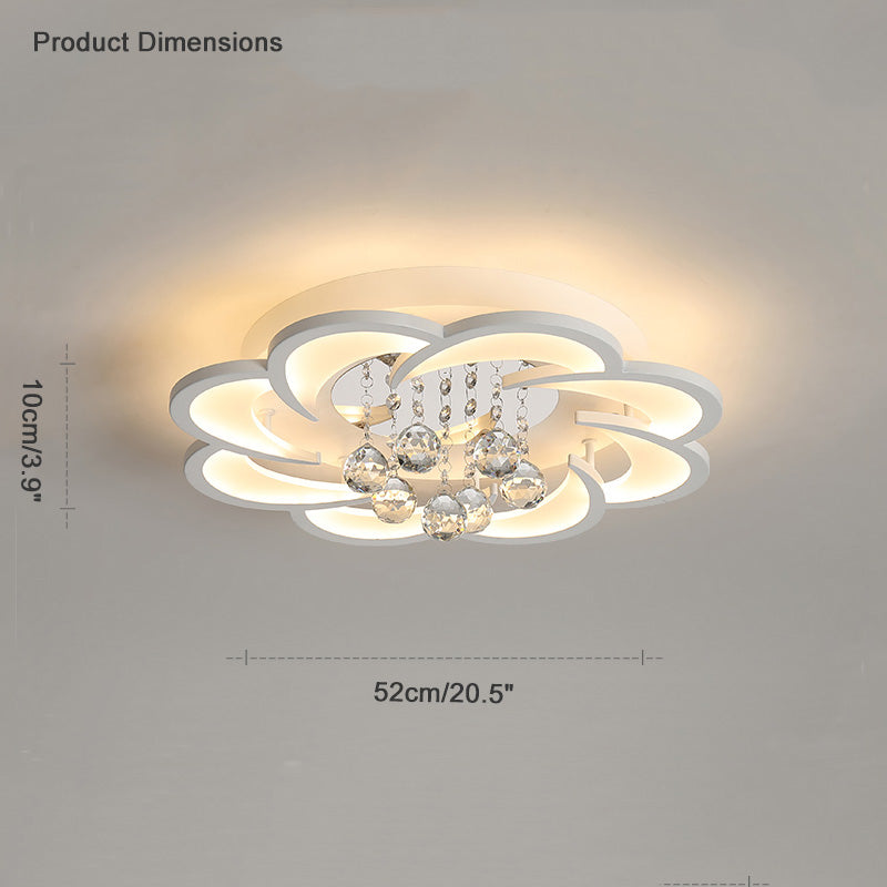 Diff Big Flower Crystal Ceiling Light-DF1078