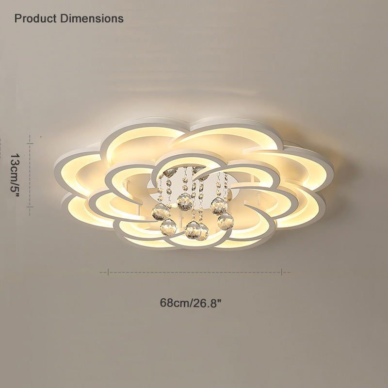 Diff Big Flower Crystal Ceiling Light-DF1078